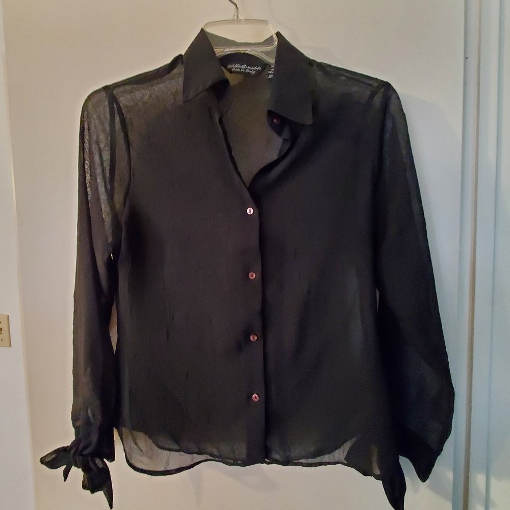Black sheer blouse